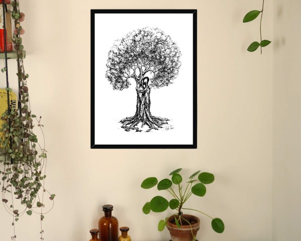 Life-Tree Wall-Art "Treehugger" gerahmtes Bild