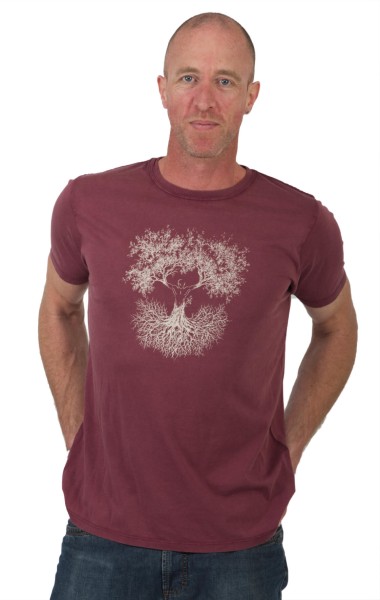 Fairwear Organic Shirt Men Stone Washed Red Fusion