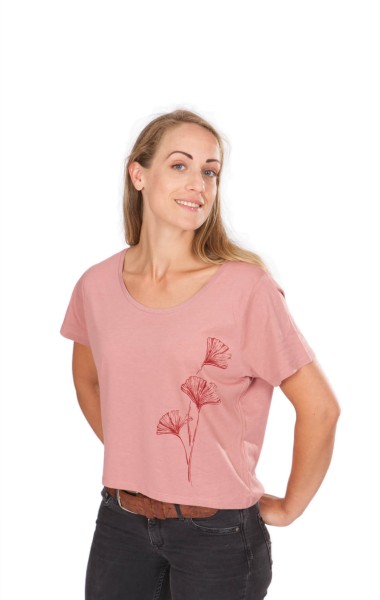 Fairwear Ecovero Shirt Women Dusty Pink Ginkgo