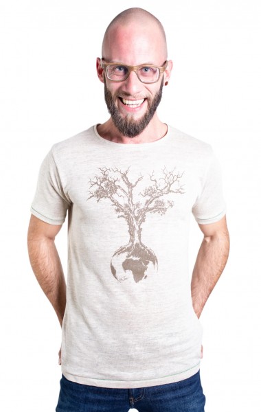 Fairwear Hanf Shirt Natural Men Weltenbaum