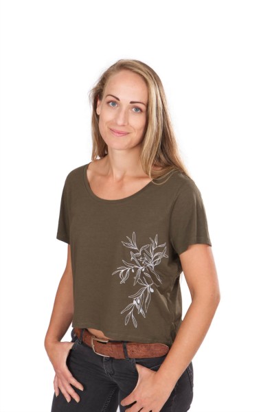 Fairwear Ecovero Shirt Women Fern Green Olive Branch
