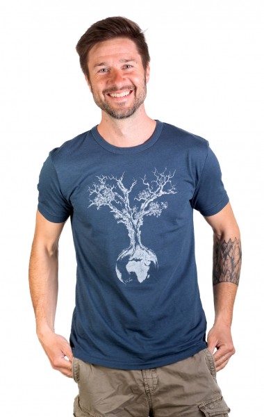Fairwear Bambus Shirt Men Denim Blue Weltenbaum