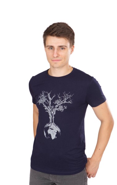 Fairwear Ecovero Shirt Men Navy Blue Weltenbaum