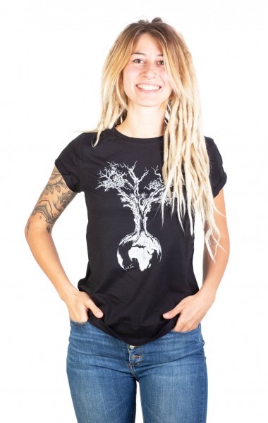 Fairwear Organic Shirt Women Black Weltenbaum
