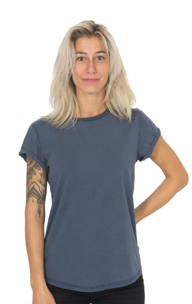 Fairwear Organic Basic Shirt Women Stone Washed Blue